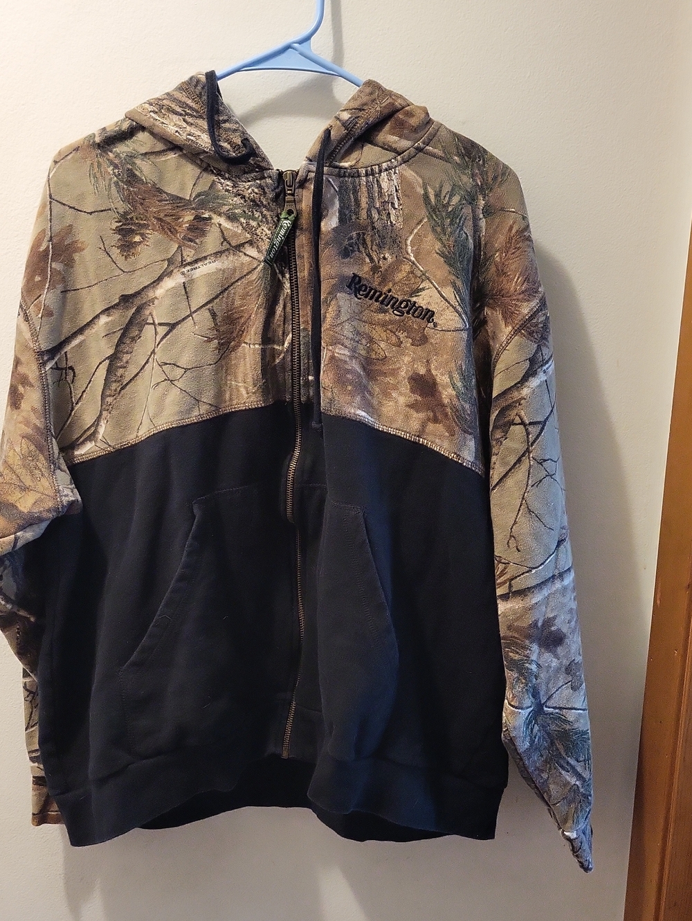 Remington Camo and Black Hooded Zip Jacket